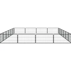 MAISON EXCLUSIVE - Parc pour chien 20panneaux noir 100x50cm acier enduit de poudre