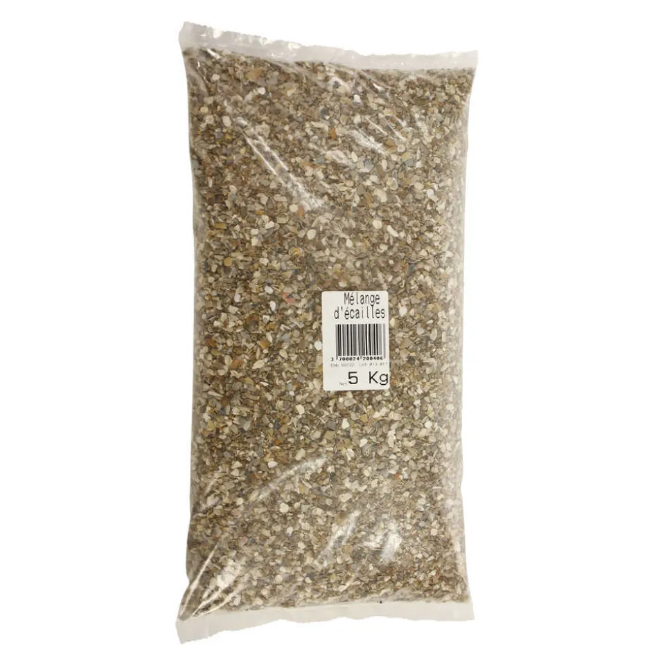 NATURE MARKE - Mélange d'écailles d'huîtres et d'écailles de mer : 5 Kg