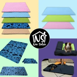 NEO SOLVO - Coussin polaire pour cochon d'inde et lapin avec cachette et couverture intégrée