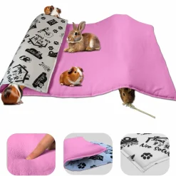 NEO SOLVO - Tapis pour cochon d'inde et lapin en polaire - 140 x 70 cm - polaire absorbant, lavable en machine, economique et ecologique