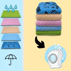 NEO SOLVO - Tapis qui remplace la litière pour cochon d'inde et lapin - absorbant, imperméable, passe en machine - 105 x 70 cm