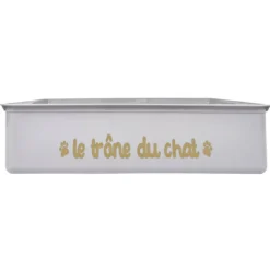 PARIS PRIX - Bac à litière & pelle "chat" 42cm gris