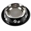 PARIS PRIX - Gamelle antidérapante chien & chat "pattes" 25cm noir