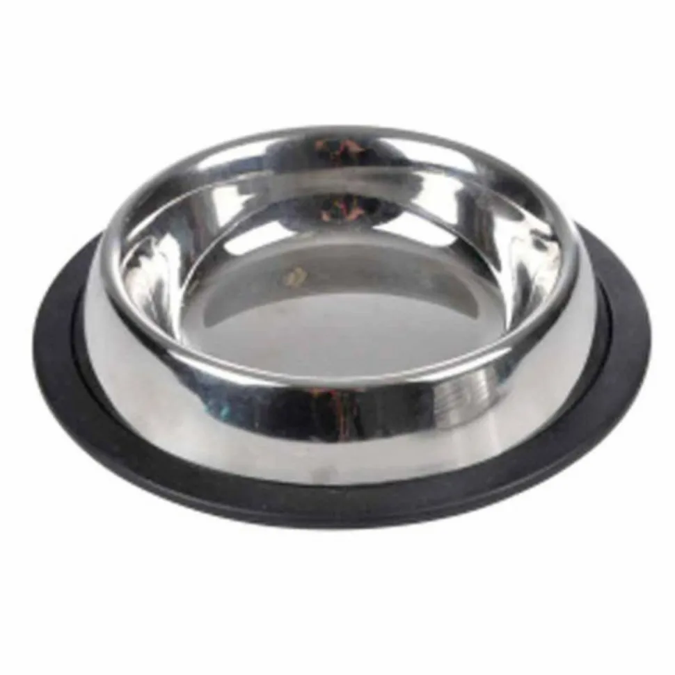 PARIS PRIX - Gamelle pour chien & chat "antidérapante" 21cm argent