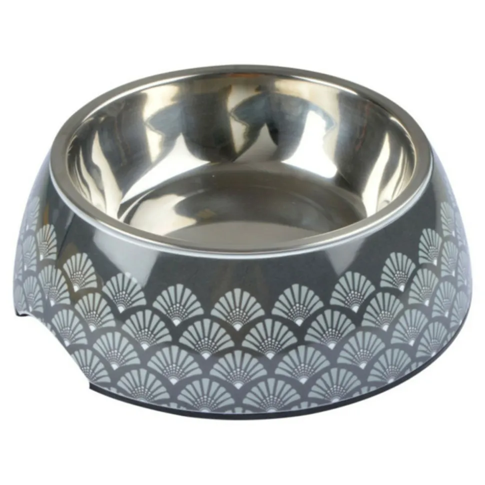 PARIS PRIX - Gamelle pour chien & chat "new art" 17cm anthracite
