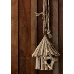 PARIS PRIX - Nichoir pour oiseaux "bois flotté" 23cm naturel