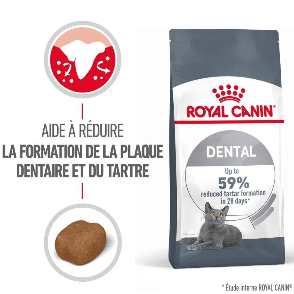 ROYAL CANIN - Croquettes pour chat limitant la formation de tartre Dental Care 1,5kg