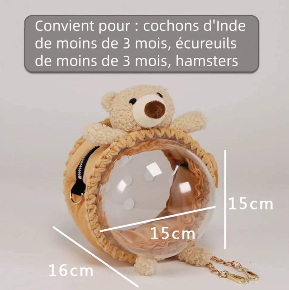 Sac de voyage avec housse pour écureuil, chinchilla, hamster, lapin nain, cochon d'inde et lapin - mcboson