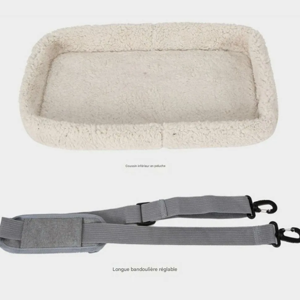 Sac à dos de chat portable et respirant pour sorties noir grand downypaws