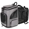 Sac à dos pour chat mcboson gris - extensible, grande capacité, pliable