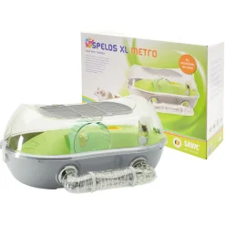 SAVIC - Cage spelos metro xl grise 59 x 37 x 26 cm hamster