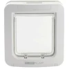 SUREFLAP - Grande chatiere a puce électronique - blanc - 178 mm x 170 mm (mémorisation d'un maximum de 32 puces)