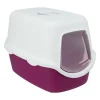 TRIXIE - Bac a litiere trixie vico - couvercle - 40 × 40 × 56 cm - baie et blanc