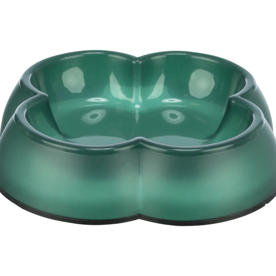 TRIXIE - Gamelle plastique forme trèfle 0.25 litre ø 12 cm coloris divers pour cha