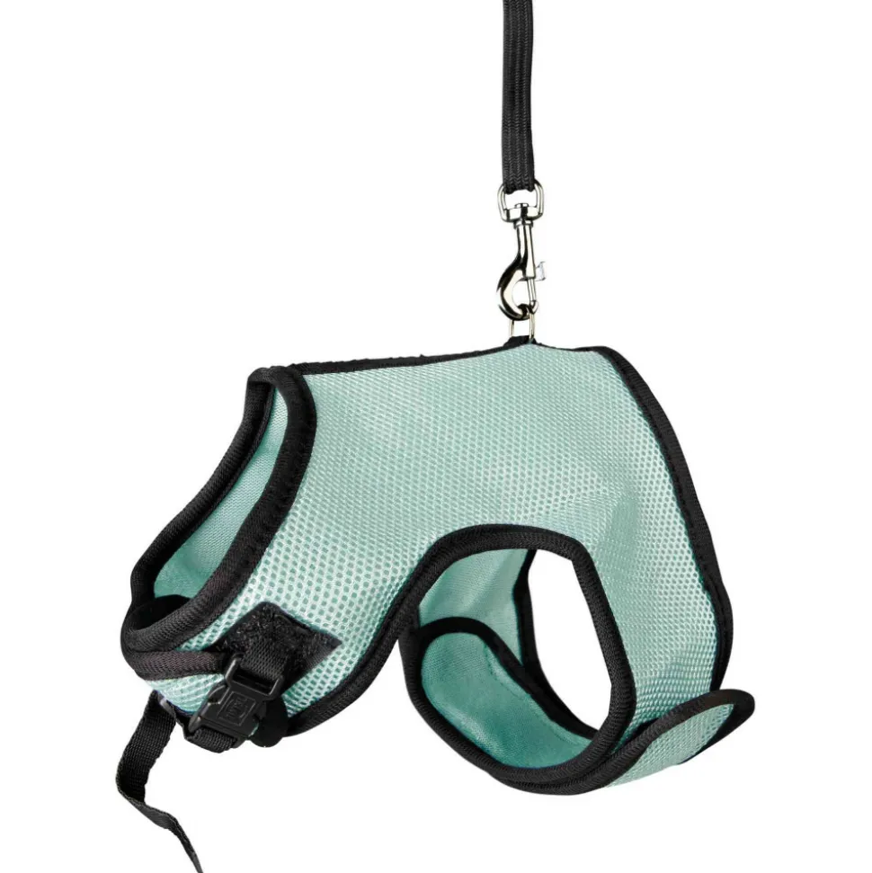 TRIXIE - Harnais doux avec laisse 1,2 m pour grand lapins - couleur aléatoire