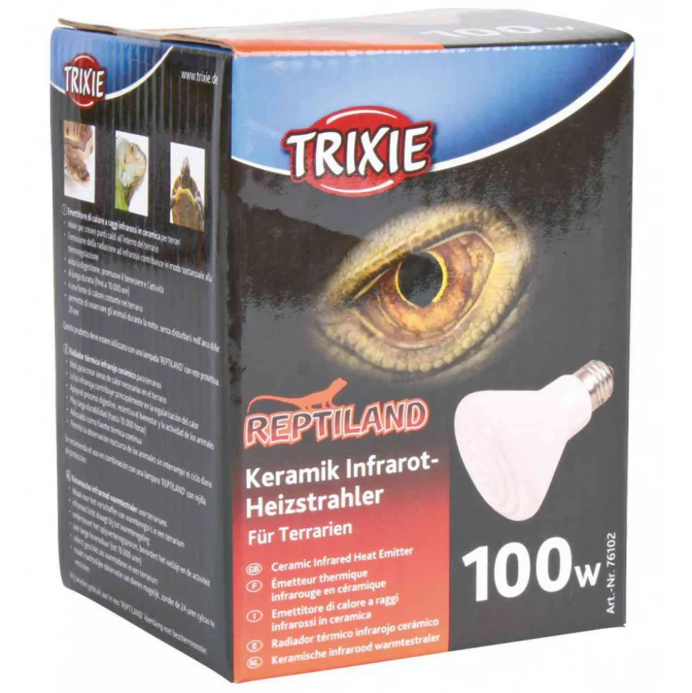TRIXIE - Lampe céramique de chauffage infrarouge 100 w pour reptiles