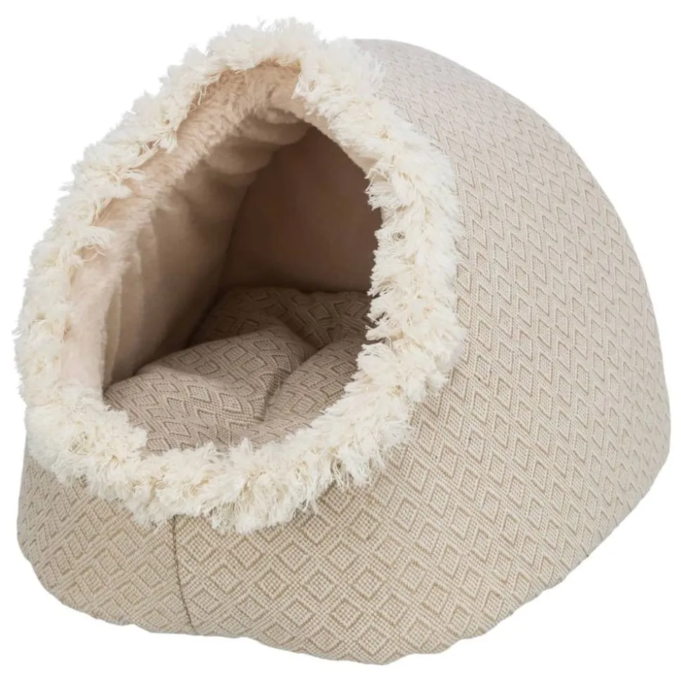 TRIXIE - Lit cachette pour animaux de compagnie boho 35x26x41 cm beige