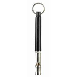 TRIXIE - Sifflet haute fréquence 8 cm noir gris pour entrainement canin