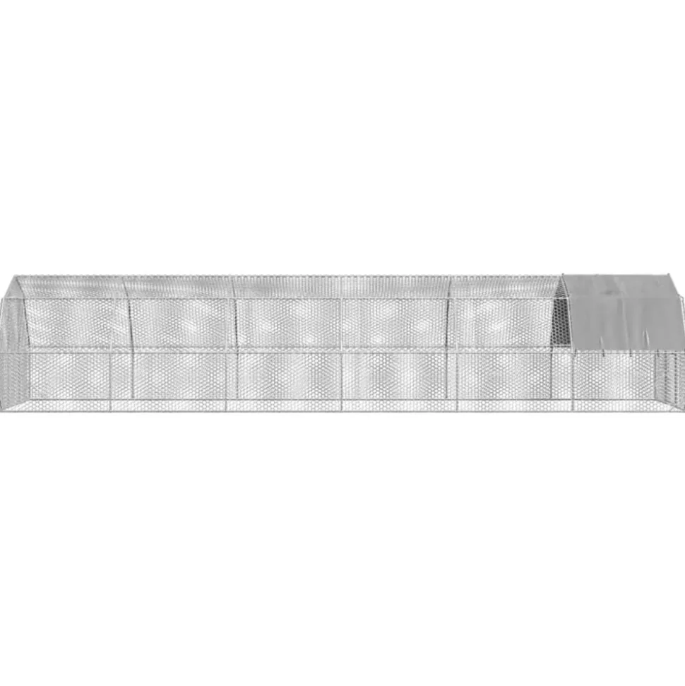 VIDAXL - Poulailler avec toit 2,5x12x2,25 m acier galvanisé