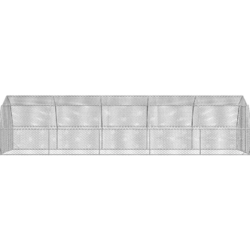 VIDAXL - Poulailler 2,5x10x2,25 m acier galvanisé