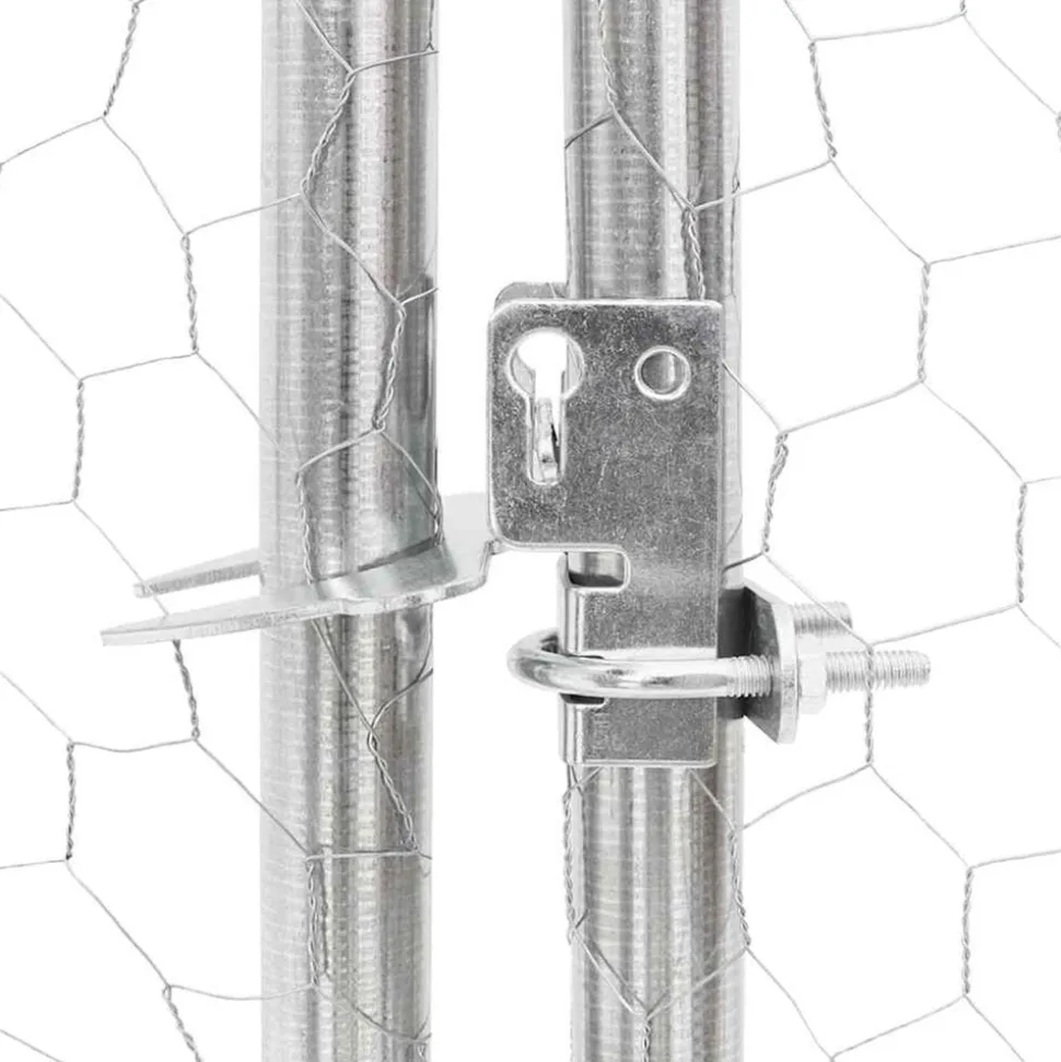 VIDAXL - Poulailler 2,5x10x2,25 m acier galvanisé
