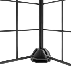 VIDAXL - Cage animaux de compagnie à 8 panneaux et porte noir 35x35 cm