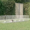 VIDAXL - Cage à lapin 5 panneaux 273x79x54 cm fer galvanisé