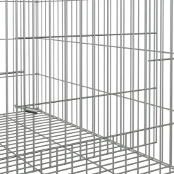 VIDAXL - Cage à lapin 78x54x54 cm fer galvanisé