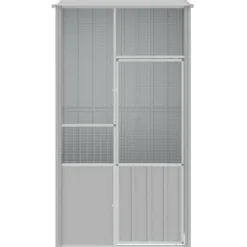 VIDAXL - Cage à oiseaux gris 115x78x200 cm acier galvanisé