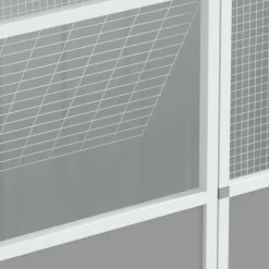 VIDAXL - Cage à oiseaux gris 115x78x200 cm acier galvanisé