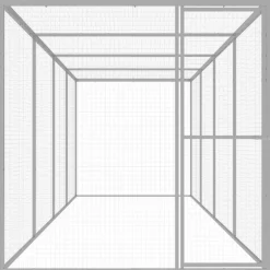 VIDAXL - Cage pour chat 6x1,5x1,5 m acier galvanisé