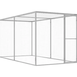 VIDAXL - Cage pour chat 3x1,5x1,5 m acier galvanisé