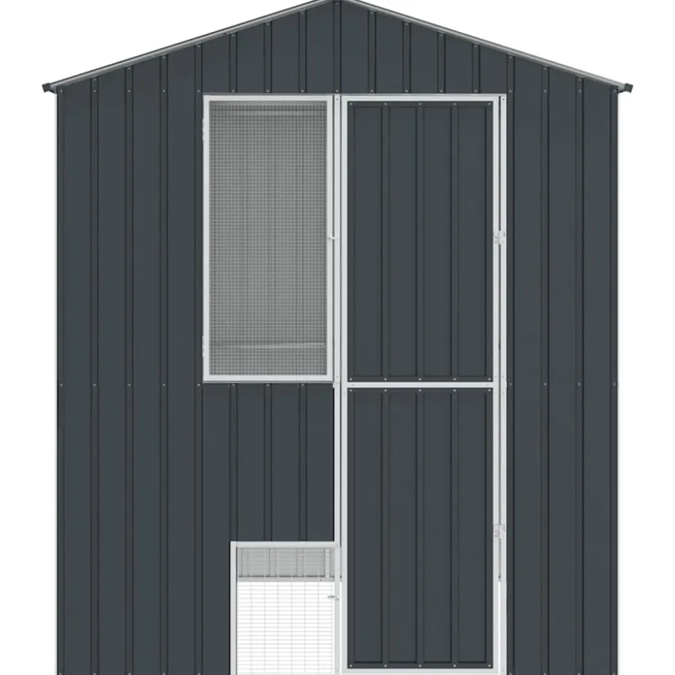 VIDAXL - Cage pour oiseaux anthracite 215 x 210 x 247 cm acier galvanisé