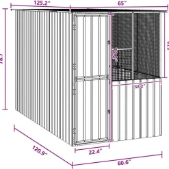 VIDAXL - Cage pour oiseaux anthracite 154 x 307 x 200 cm acier galvanisé