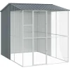 VIDAXL - Cage pour oiseaux anthracite 215 x 310 x 247 cm acier galvanisé