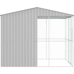 VIDAXL - Cage pour oiseaux gris 215 x 310 x 247 cm acier galvanisé