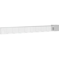 VIDAXL - Cage pour poules gris 1000x91x100 cm acier galvanisé