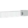 VIDAXL - Cage pour poules gris 500x91x100 cm acier galvanisé