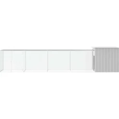 VIDAXL - Cage pour poules gris 500x91x100 cm acier galvanisé