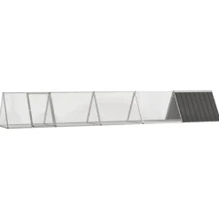 VIDAXL - Clapier anthracite 504,5x80,5x71 cm acier galvanisé