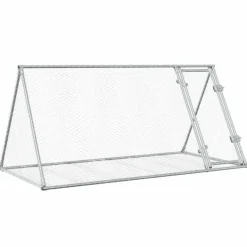 VIDAXL - Clapier argenté 200x105x91 cm acier galvanisé