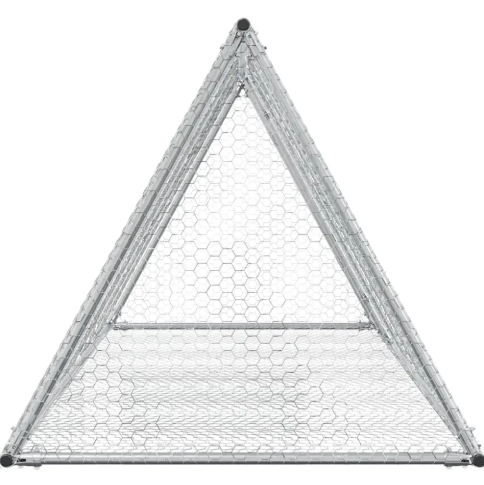 VIDAXL - Clapier argenté 200x105x91 cm acier galvanisé