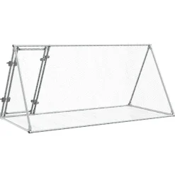 VIDAXL - Clapier argenté 200x105x91 cm acier galvanisé
