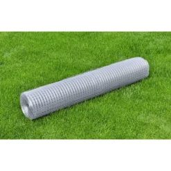 VIDAXL - Grillage pour volière acier galvanisé 25x1 m argenté