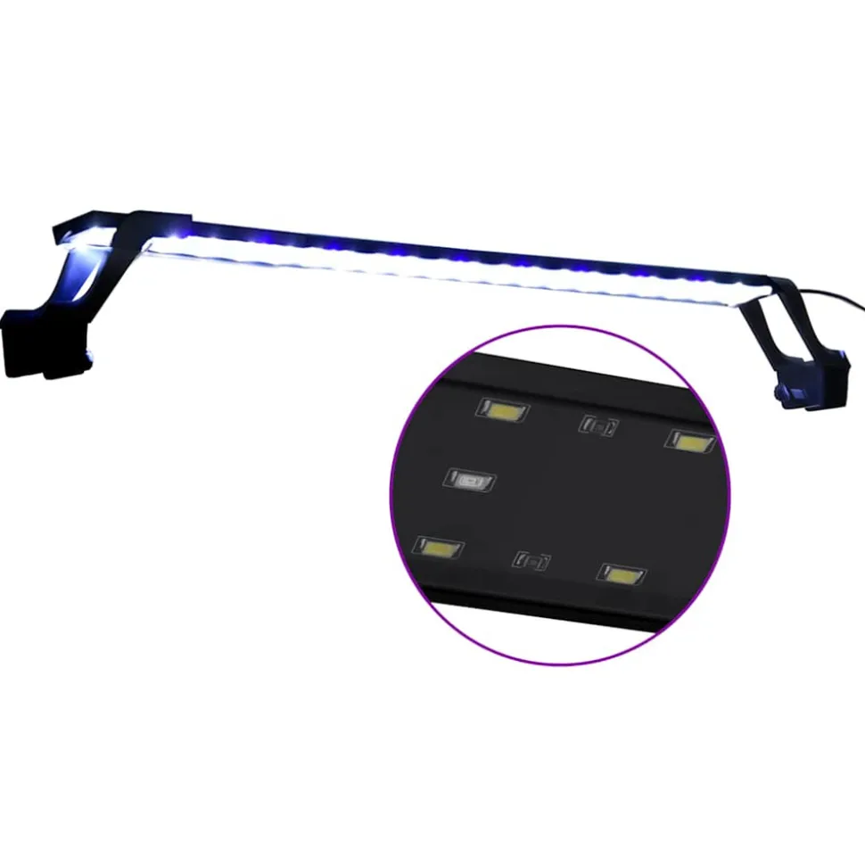 VIDAXL - Lampe à led d'aquarium avec pinces 75-90 cm bleu et blanc