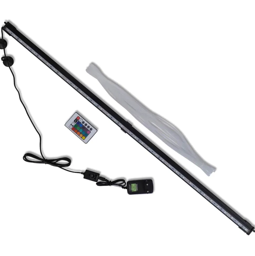 VIDAXL - Lampe led de bulles d'aquarium rvb 94 cm