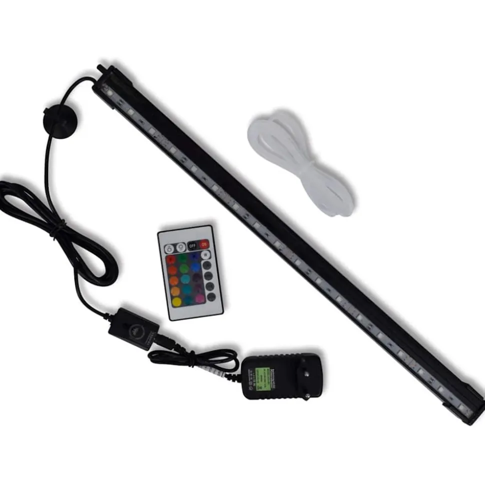 VIDAXL - Lampe led de bulles d'aquarium rvb 48 cm