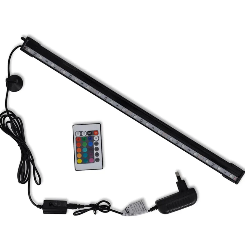 VIDAXL - Lampe led de bulles d'aquarium rvb 48 cm