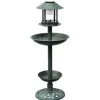VIDAXL - Mangeoire à oiseaux avec lampe solaire