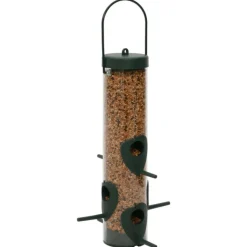 VIDAXL - Mangeoires pour oiseaux 3 pcs vert foncé 17x17x32 cm